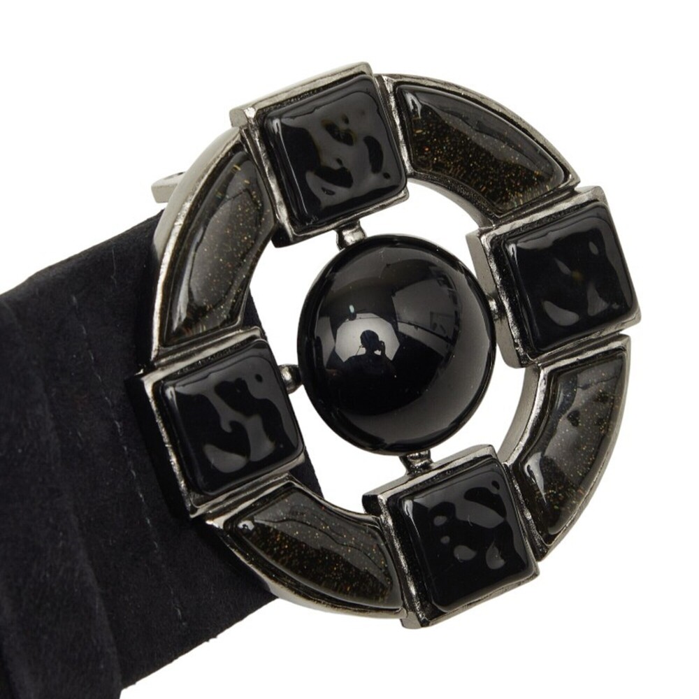 Chanel belt, size 80 (32), black suede, with colored stones, for women. - Picture 4 of 7